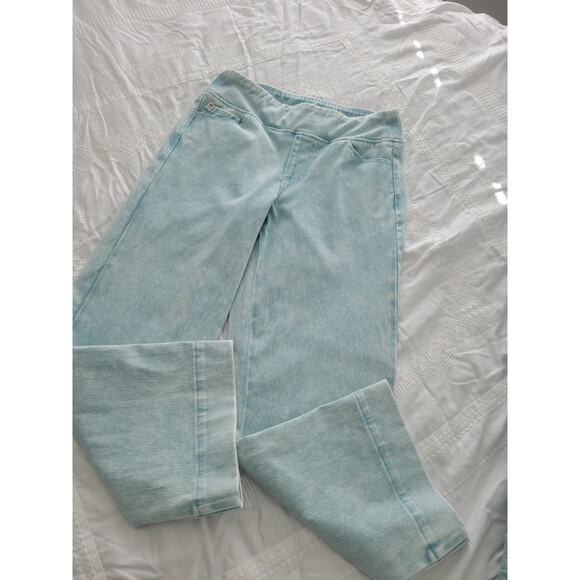 Belle Beach Size 2 Aquarelle Blue Delray Denim Wide Leg Crop Jeans A683828 NWOT - Picture 4 of 11